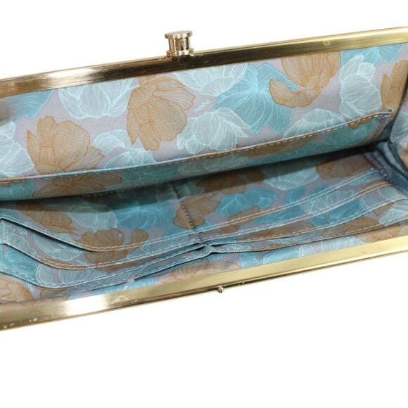 Hobo Candace Style Gray Leather Embossed Clutch Wallet - Picture 8 of 9